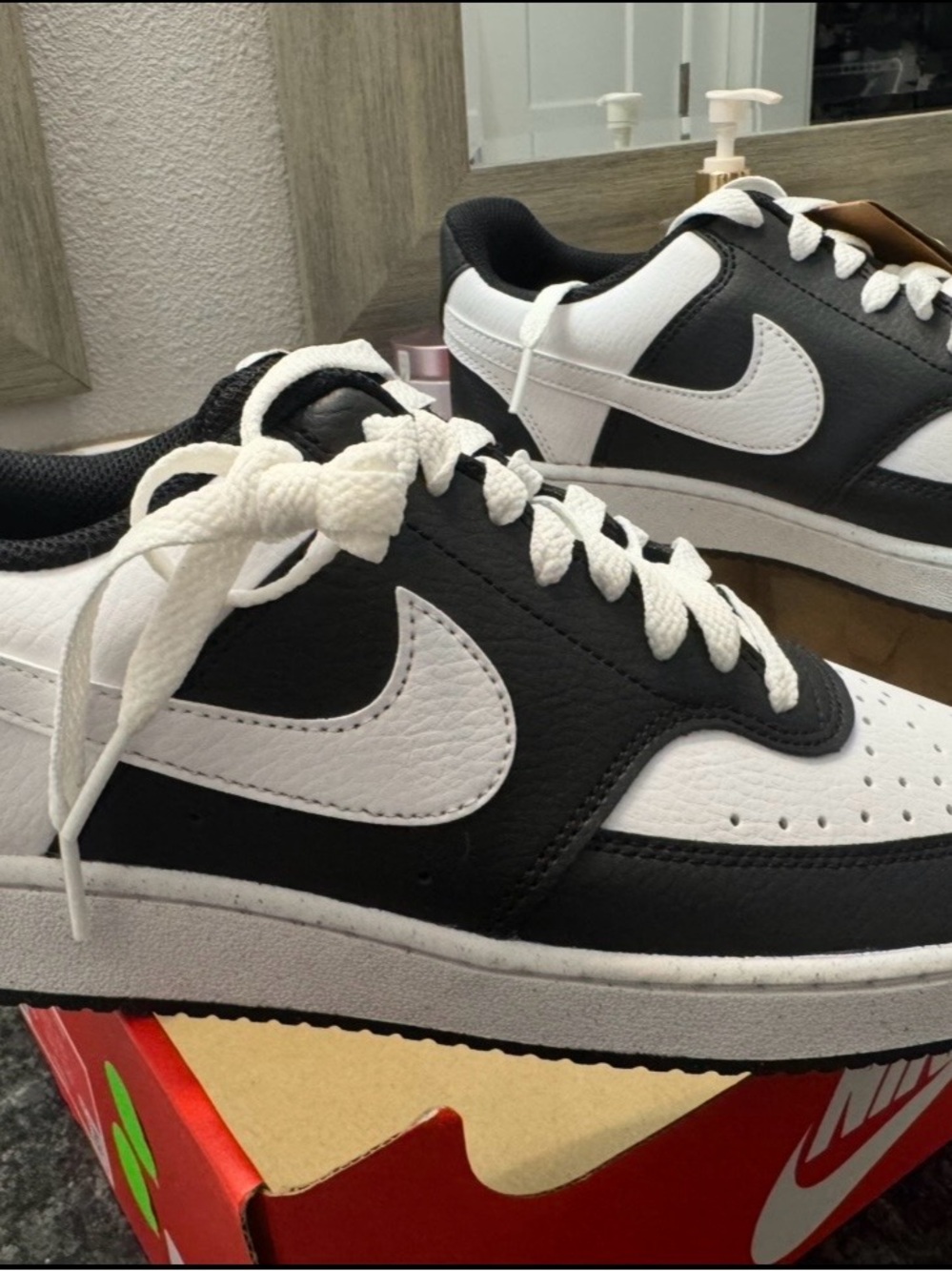 Nike Black and White Low-Top Sneakers